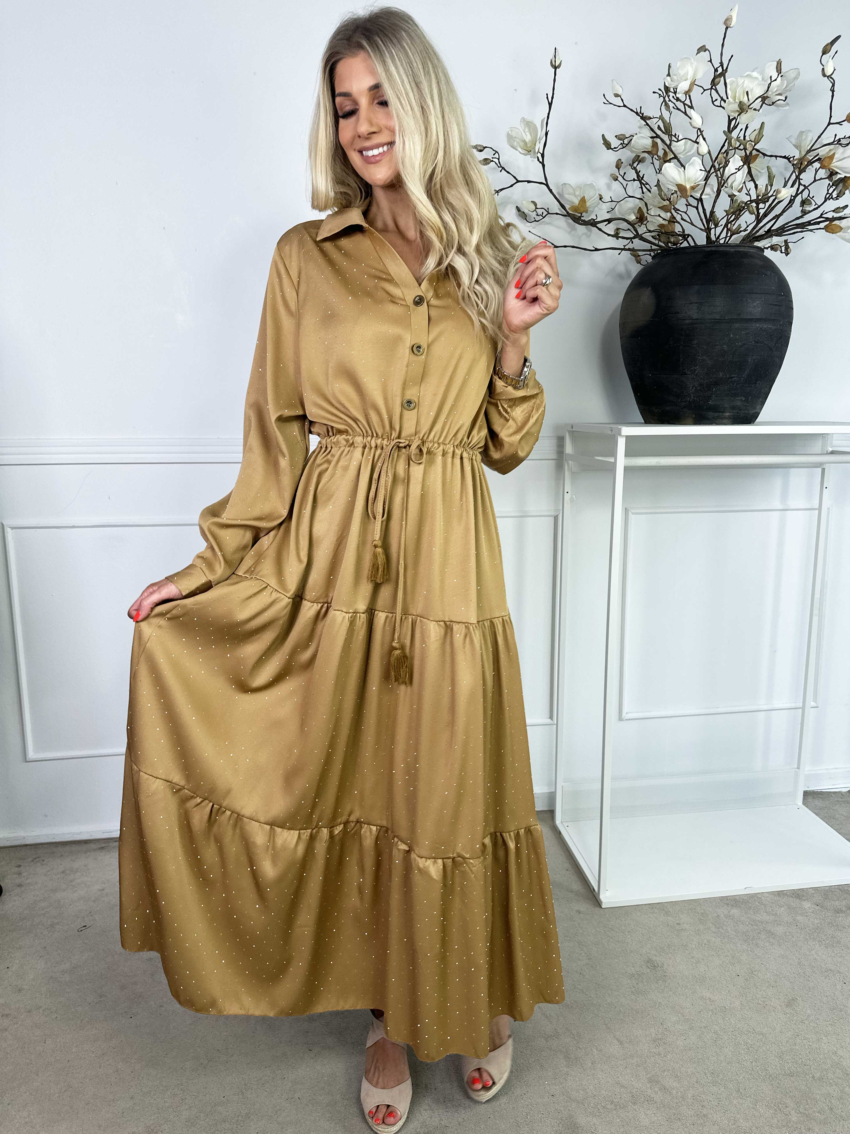 Starlight - Lang kjole med lag på lag look pyntet med similisten